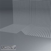 LIKOV Profil bosážní tkaninový LBP-V1 roh vnější drážka 30/17mm, profil 240/100/100mm